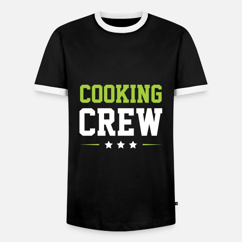 Cooking Crew - Männer Kontrast-T-Shirt - Schwarz/Weiß