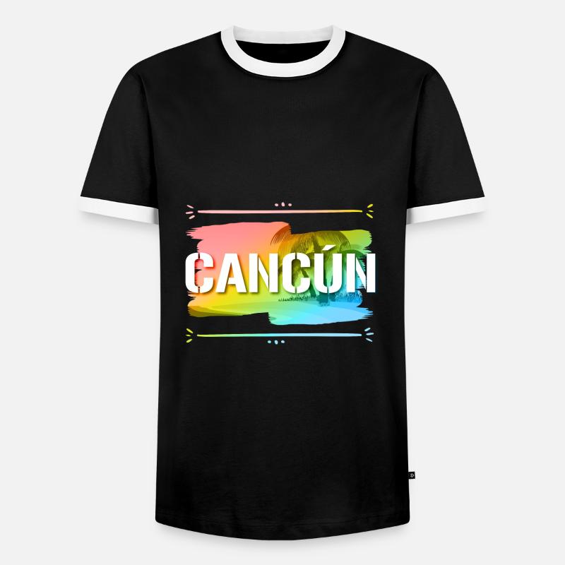 Cancun - Männer Kontrast-T-Shirt - Schwarz/Weiß