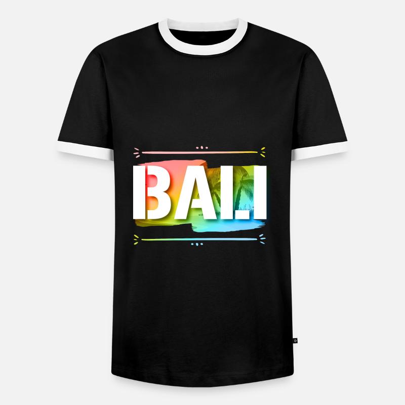 Bali - Männer Kontrast-T-Shirt - Schwarz/Weiß