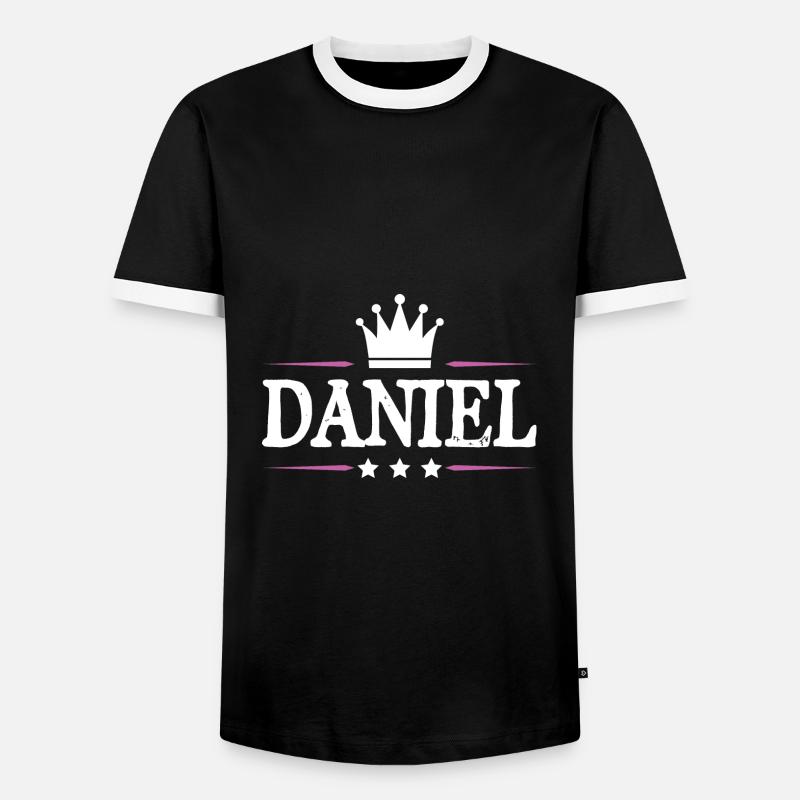 Daniel - Men's Ringer Shirt - black/white
