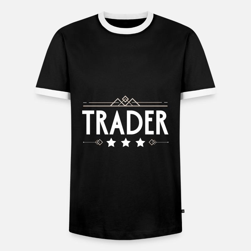 Trader Beruf - Männer Kontrast-T-Shirt - Schwarz/Weiß