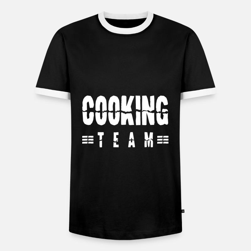 Cooking Team - Men's Ringer Shirt - black/white