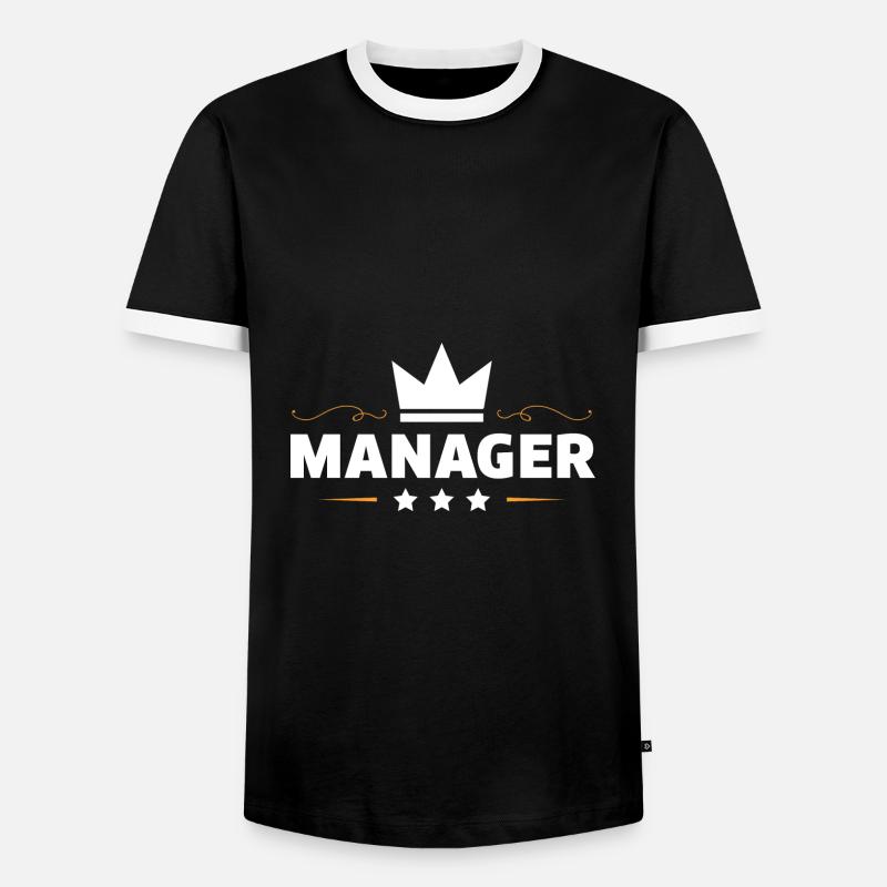 Manager profession - Men's Ringer Shirt - black/white