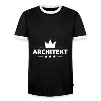 Architekt Beruf - Männer Kontrast-T-Shirt - Schwarz/Weiß - Vorne - AI Model Female 172 light (172cm) & AI Model Male 178 light (178cm)