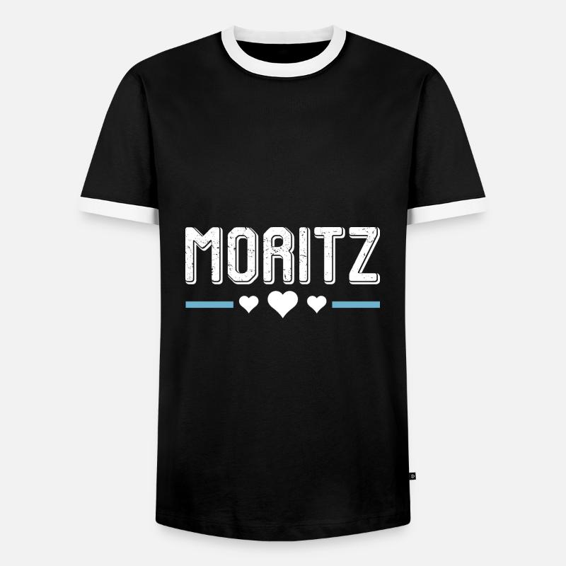 Moritz - Männer Kontrast-T-Shirt - Schwarz/Weiß