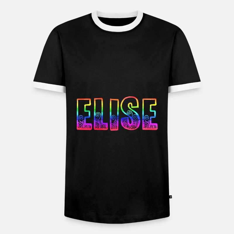 elise rs regenbogen - Männer Kontrast-T-Shirt - Schwarz/Weiß