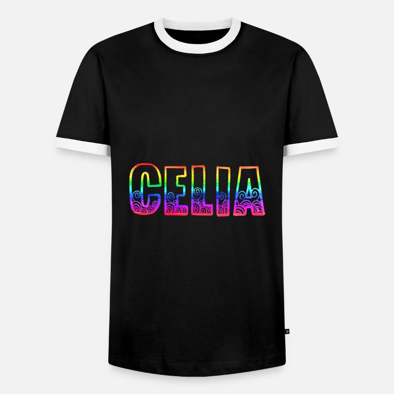 celia rs regenbogen - Männer Kontrast-T-Shirt - Schwarz/Weiß