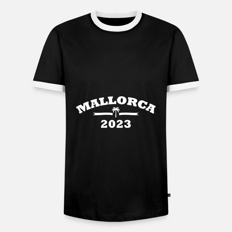 Mallorca 2023 - Männer Kontrast-T-Shirt - Schwarz/Weiß