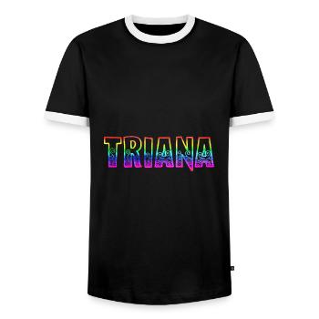 triana rs arc-en-ciel - T-shirt contrasté Homme - noir/blanc - Devant - AI Model Female 172 light (172cm) & AI Model Male 178 light (178cm)