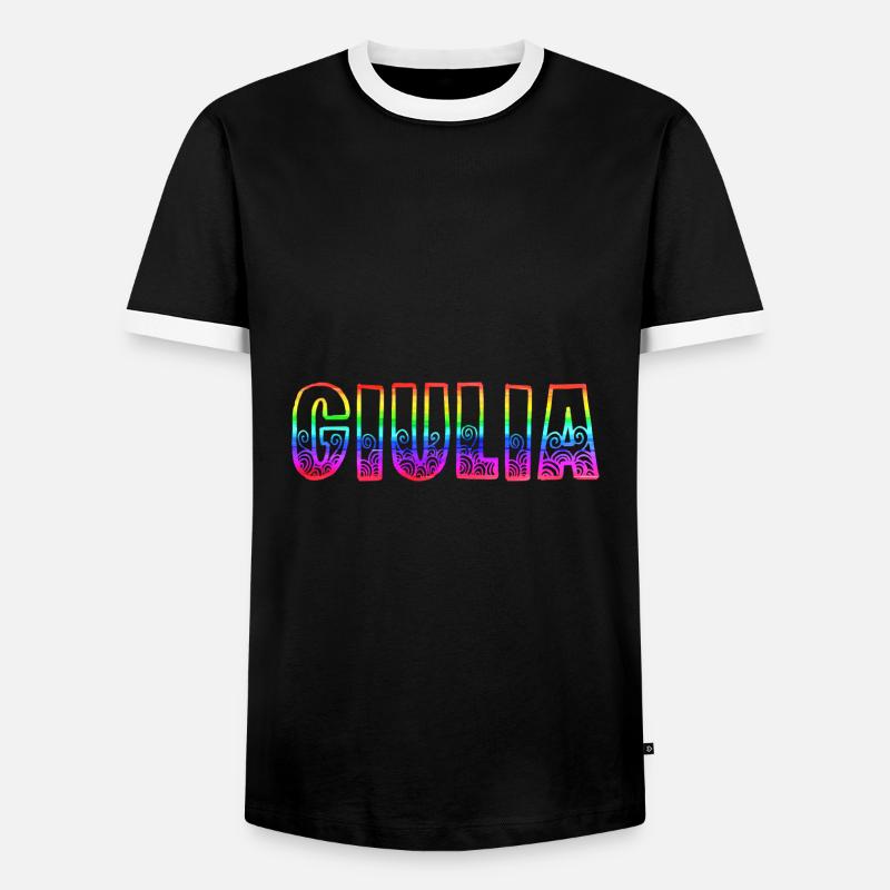 giulia rs regenbogen - Männer Kontrast-T-Shirt - Schwarz/Weiß