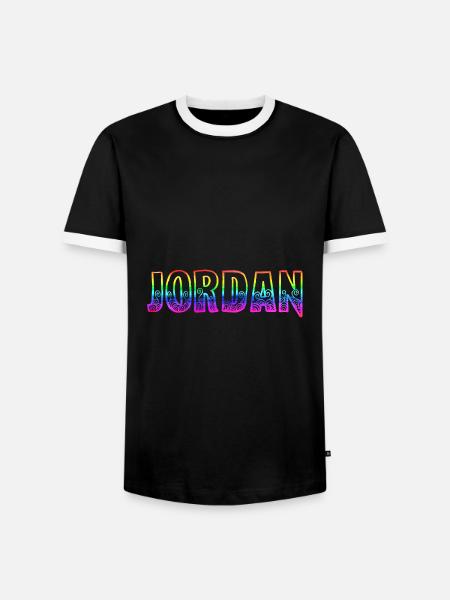 jordan rs rainbow - Men's Ringer Shirt - black/white