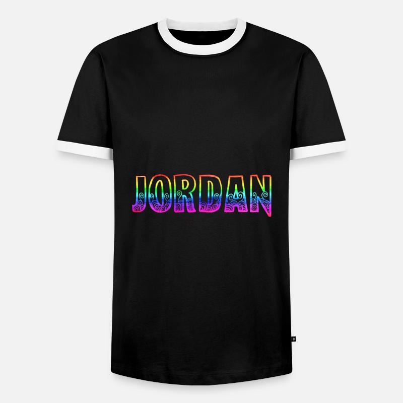 jordan rs regenbogen - Männer Kontrast-T-Shirt - Schwarz/Weiß