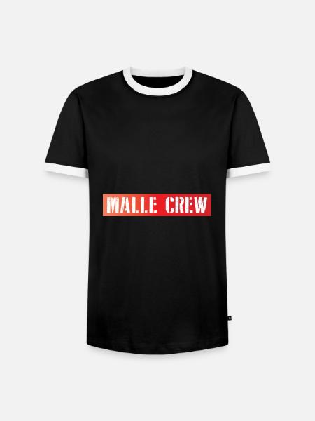 Malle Crew - Men's Ringer Shirt - black/white