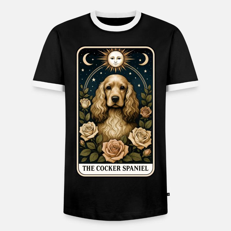 Cocker Spaniel - Männer Kontrast-T-Shirt - Schwarz/Weiß