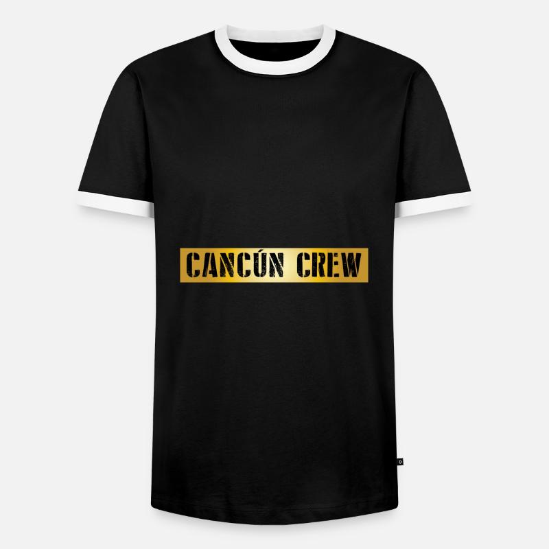 Cancun Crew - Men's Ringer Shirt - black/white