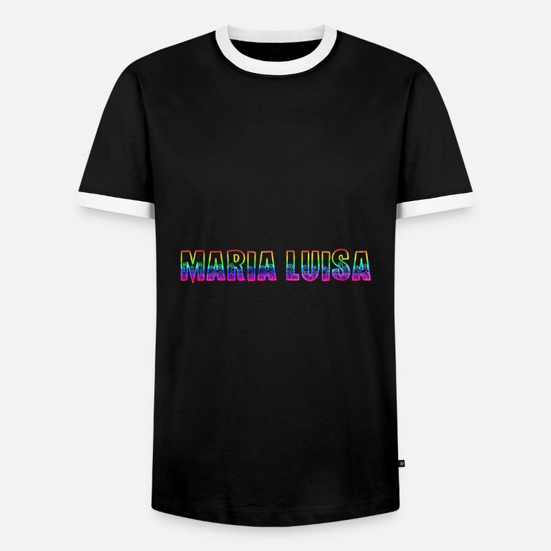 maria luisa rs regenbogen - Männer Kontrast-T-Shirt - Schwarz/Weiß