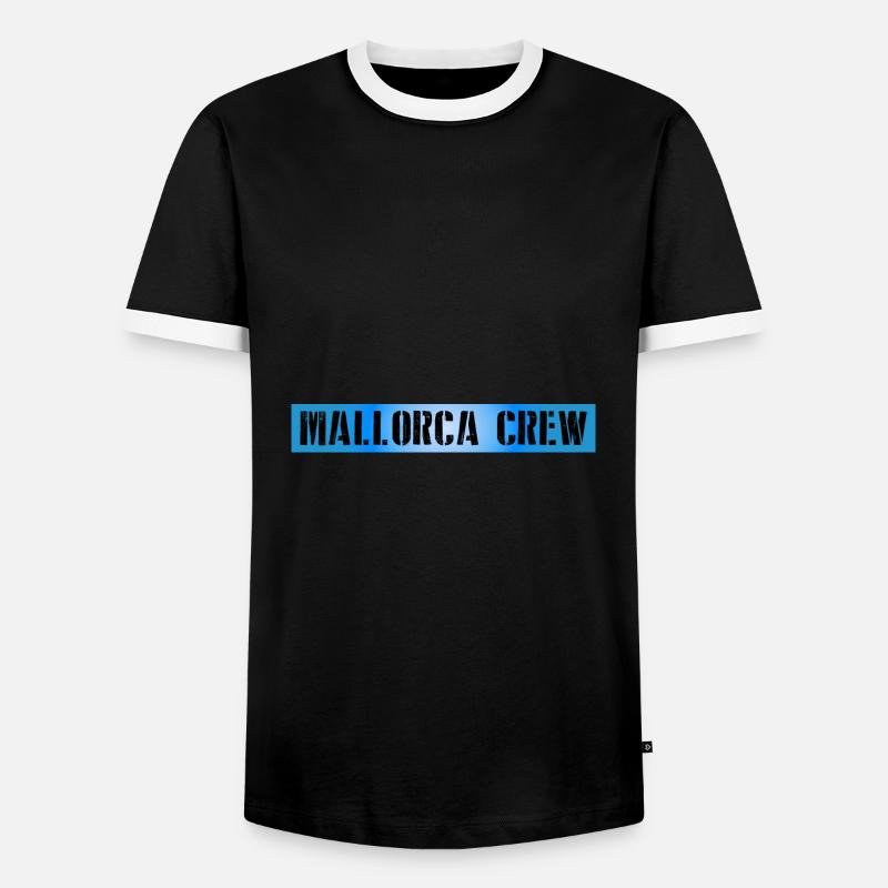 Mallorca Crew - Men's Ringer Shirt - black/white