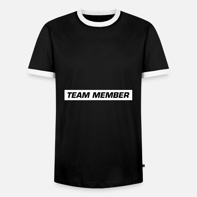 Team Members - Men's Ringer Shirt - black/white