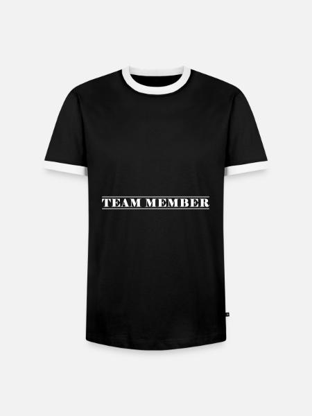 Team Members - Men's Ringer Shirt - black/white
