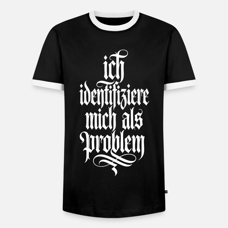 Ich identifiziere mich als Problem - Männer Kontrast-T-Shirt - Schwarz/Weiß