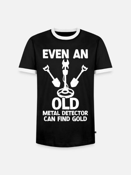 Metalldetektor - Männer Kontrast-T-Shirt - Schwarz/Weiß