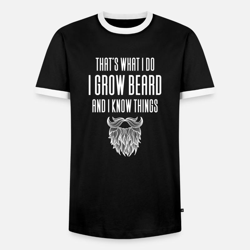 Bart Bartträger Bärtiger Man - Männer Kontrast-T-Shirt - Schwarz/Weiß