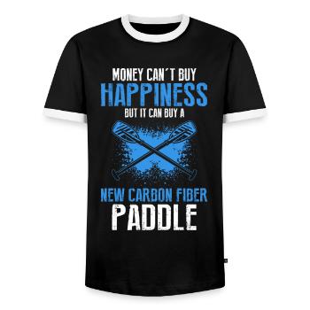 Dragon boating theme for dragon boat paddling - Men's Ringer Shirt - black/white - Front - AI Model Female 172 light (172cm) & AI Model Male 178 light (178cm)