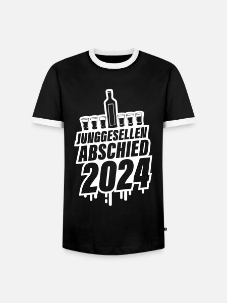 Junggesellen Abschied 2024 - Männer Kontrast-T-Shirt - Schwarz/Weiß