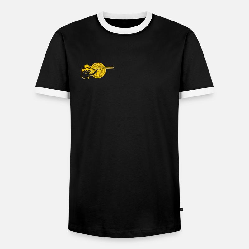 LOGO STR - Männer Kontrast-T-Shirt - Schwarz/Weiß