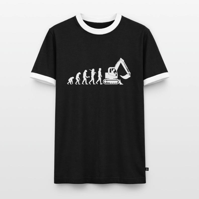 Baggerfahrer Baggerführer Evolution Geschenk Männer Kontrast-T-Shirt