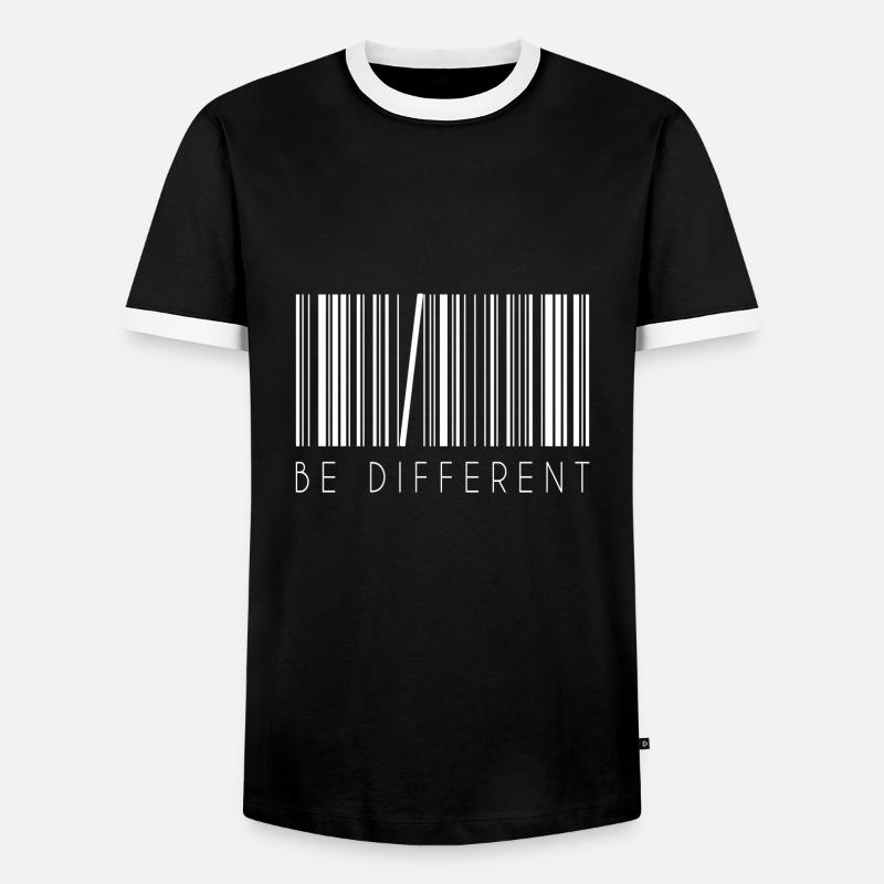 Be Different! - Männer Kontrast-T-Shirt - Schwarz/Weiß