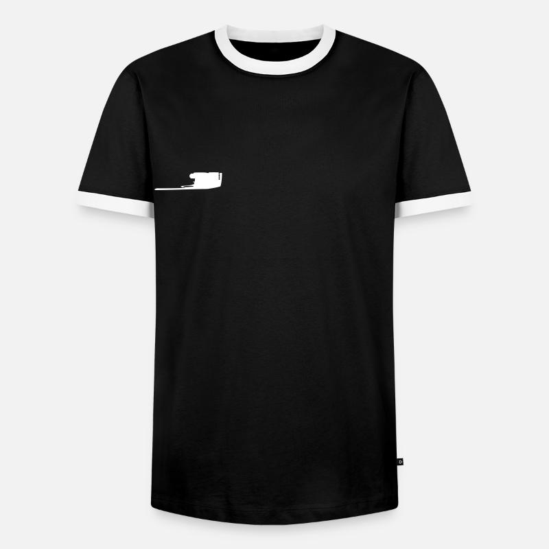 Kurze Pumpgun - Männer Kontrast-T-Shirt - Schwarz/Weiß