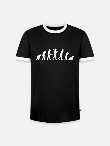 Frettchen Ferrets Ferret Haustier Geschenk - Männer Kontrast-T-Shirt - Schwarz/Weiß