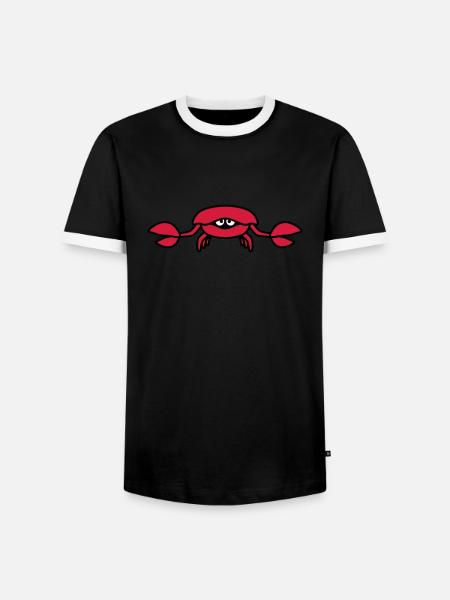 underwater_crab_3c - Männer Kontrast-T-Shirt - Schwarz/Weiß