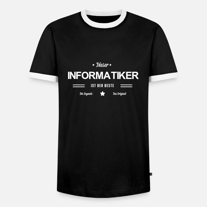 Bester Informatiker - Männer Kontrast-T-Shirt - Schwarz/Weiß