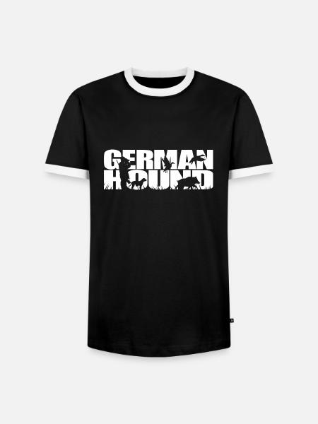 GERMAN HOUND Jagdhunde Jagdhund Wilsigns - Männer Kontrast-T-Shirt - Schwarz/Weiß
