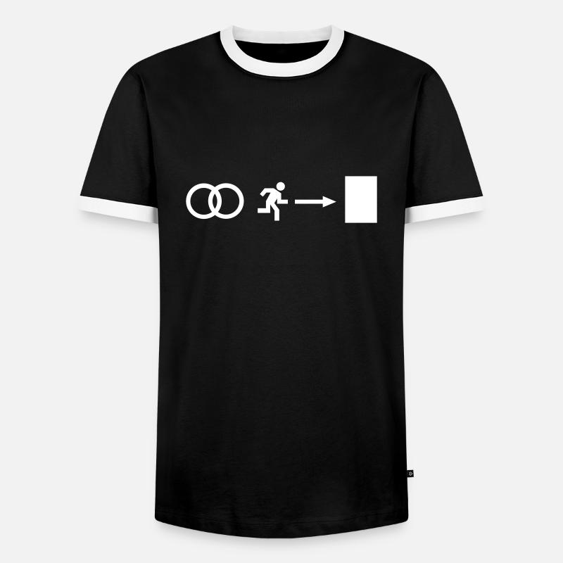 Hochzeit - Junggeselle - Männer Kontrast-T-Shirt - Schwarz/Weiß