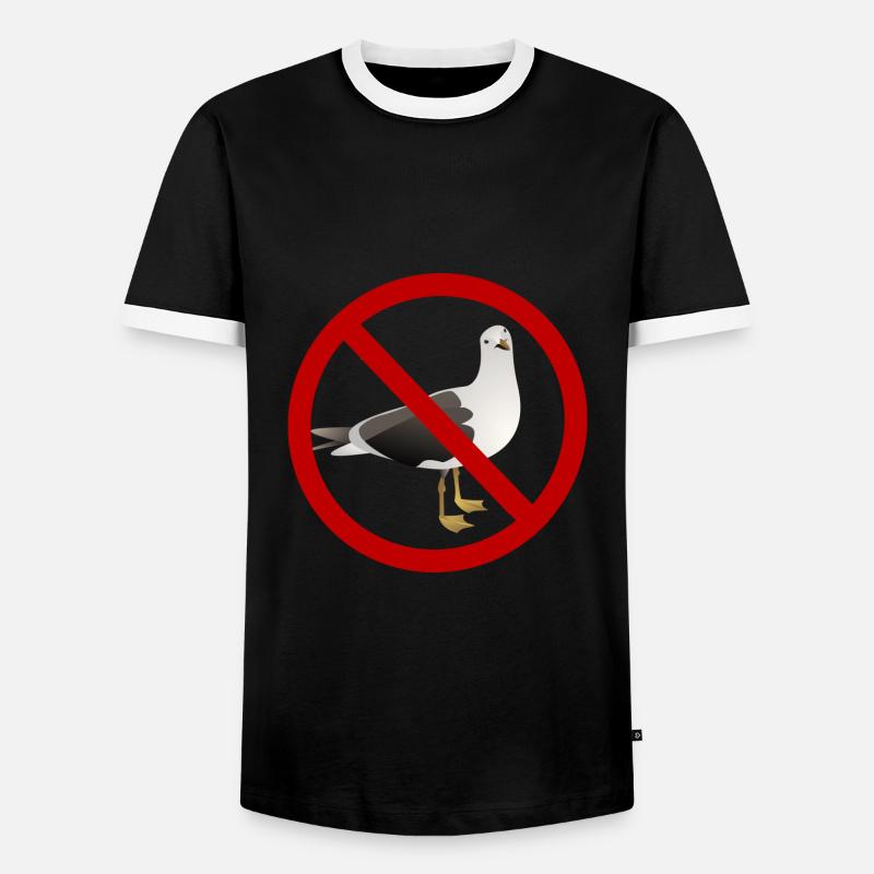 I Hate Seagulls - Men's Ringer Shirt - black/white