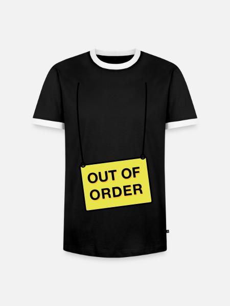 out of order - Männer Kontrast-T-Shirt - Schwarz/Weiß