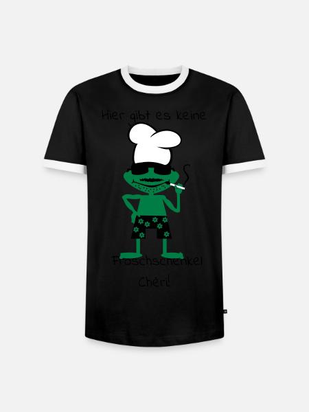 Cooking frog - Men's Ringer Shirt - black/white
