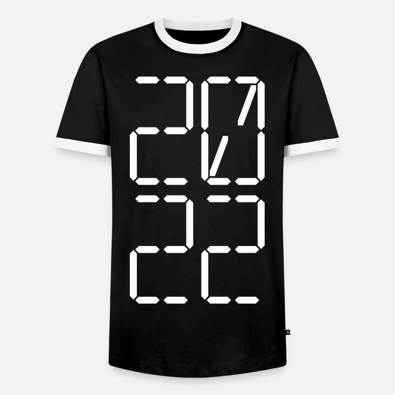 2022 lcd white - Männer Kontrast-T-Shirt - Schwarz/Weiß