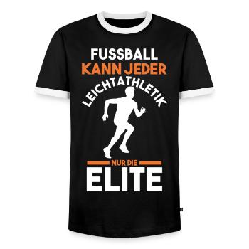 Leichtathletik - Männer Kontrast-T-Shirt - Schwarz/Weiß - Vorne - AI Model Female 172 light (172cm) & AI Model Male 178 light (178cm)