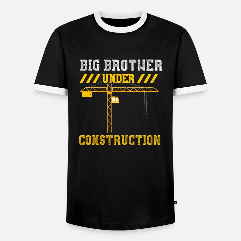 Big Brother Under Construction - Men's Ringer Shirt - black/white