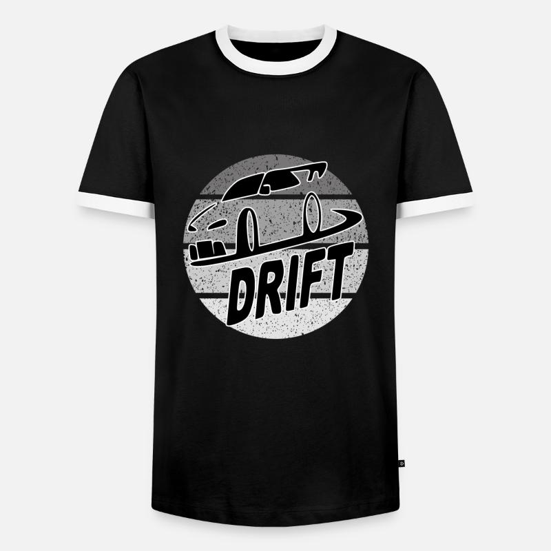 Sprüche Autofahrer Drift Drifting - Männer Kontrast-T-Shirt - Schwarz/Weiß