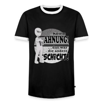 Sprüche Arbeit Beruf Schicht Job - Männer Kontrast-T-Shirt - Schwarz/Weiß - Vorne - AI Model Female 172 light (172cm) & AI Model Male 178 light (178cm)