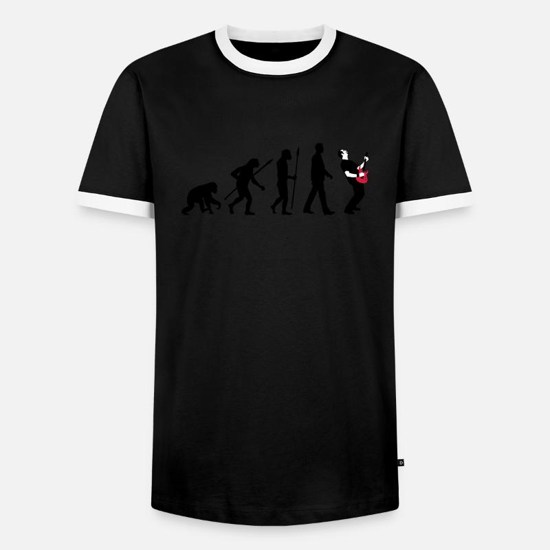evolution_rocks_032012_n_3c - Männer Kontrast-T-Shirt - Schwarz/Weiß