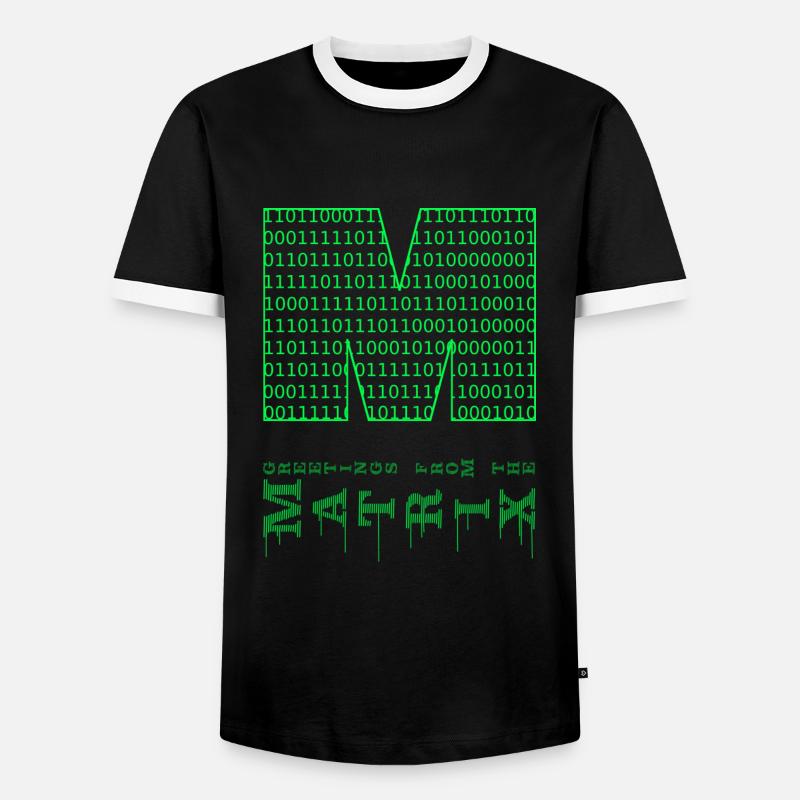 matrix m - Men's Ringer Shirt - black/white