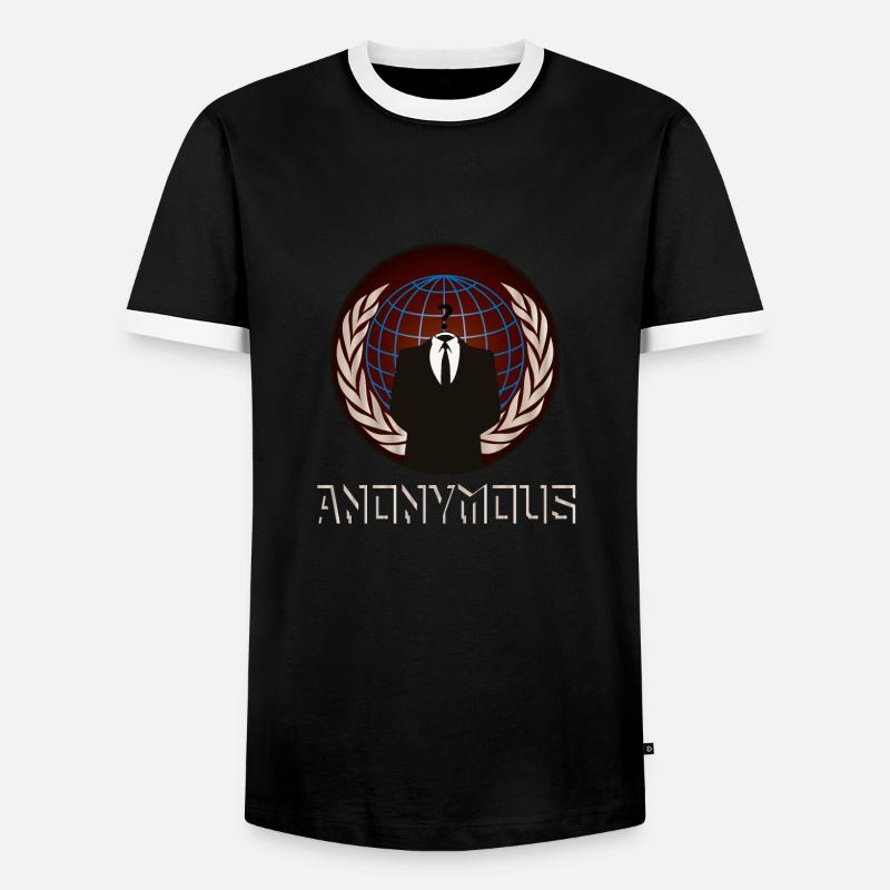 Anonymous - Men's Ringer Shirt - black/white