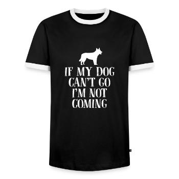Chiens Amour des chiens Amoureux chiens Amoureux chiens Amoureux de chiens - T-shirt contrasté Homme - noir/blanc - Devant - AI Model Female 172 light (172cm) & AI Model Male 178 light (178cm)