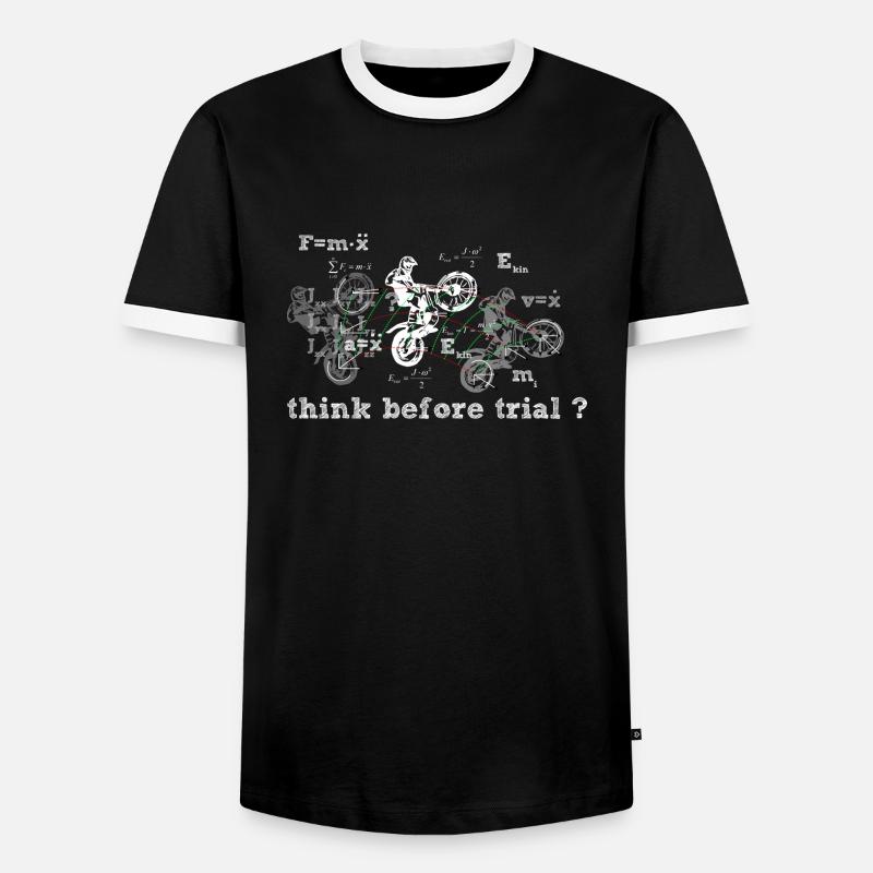 Think before trial? - Men's Ringer Shirt - black/white